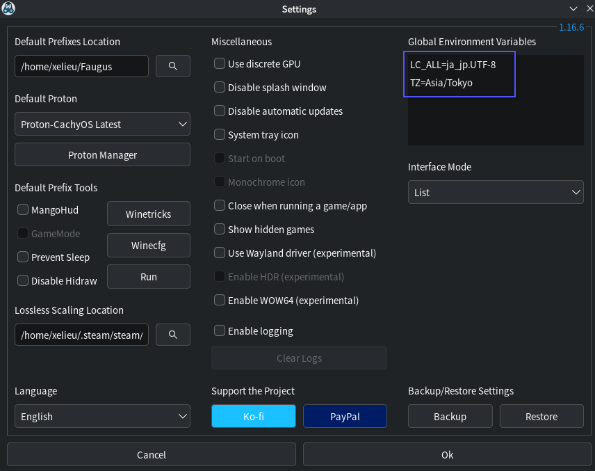 Faugus Launcher - Settings
