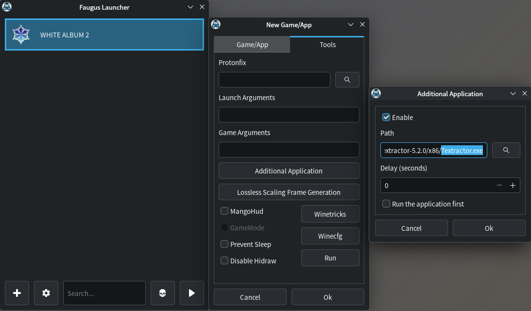Faugus Launcher - Textractor